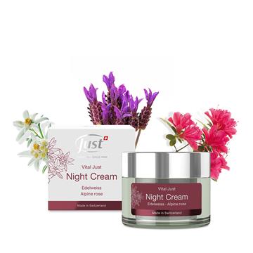 Vital Just Night Cream Edelweiss Alpine rose